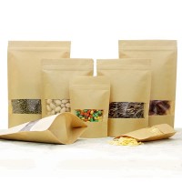 Oem Zipper Packaging Food Stand Up Pouch Kraft Paper Bag