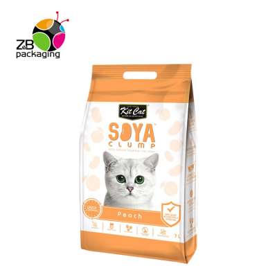 High quality hygienic stand up punching food grade cat food bag for pet food